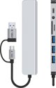 Προσαρμογέας HUB TECH-PROTECT HB06 9IN1 TYPE-C + USB2.0 + USB3.0 + SD/TF + AV3.5 SPACE GREY