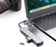 Προσαρμογέας HUB TECH-PROTECT HB06 9IN1 TYPE-C + USB2.0 + USB3.0 + SD/TF + AV3.5 SPACE GREY