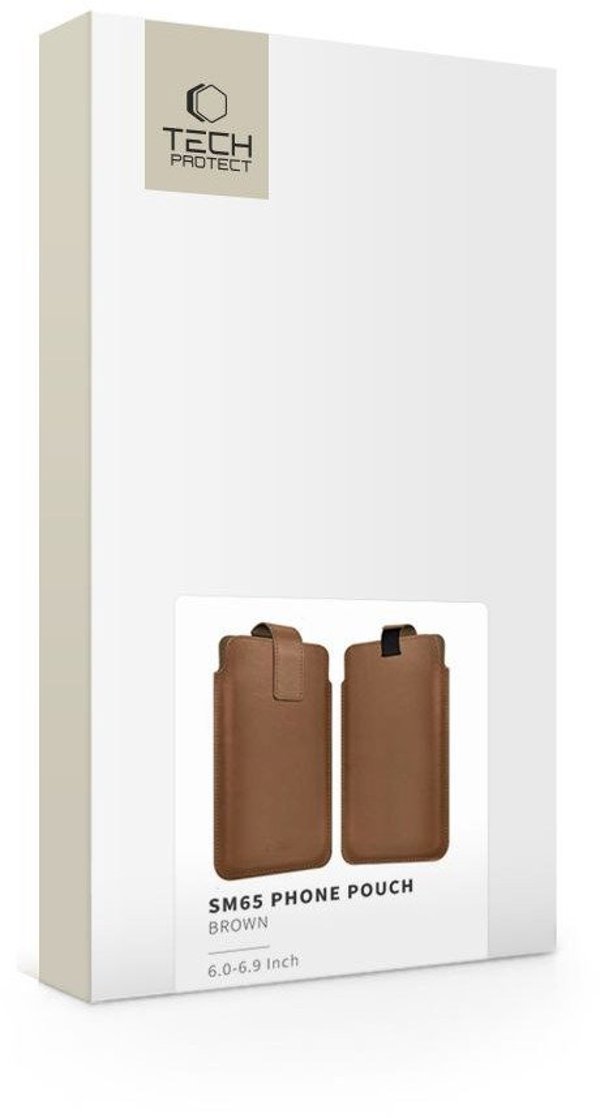 TECH-PROTECT SM65 UNIVERSAL PHONE POUCH 6.0-6.9 INCH BROWN