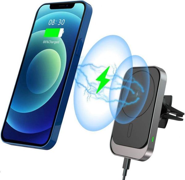 Tech-Protect CW19 Μαγνητική Βάση Αυτοκινήτου MagSafe με Ασύρματη Φόρτιση 15W, Περιστροφή 360°, Μαύρο