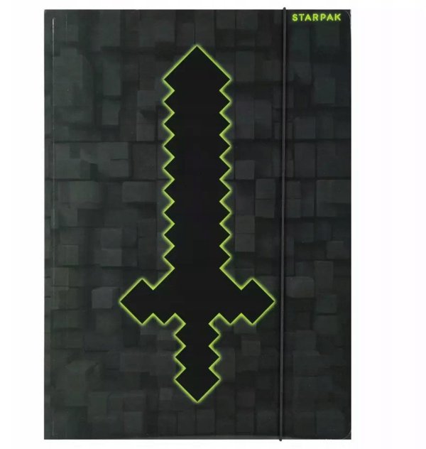TECZKA Z GUMKA PAP A4 PIXEL GAME STK FOL10/100