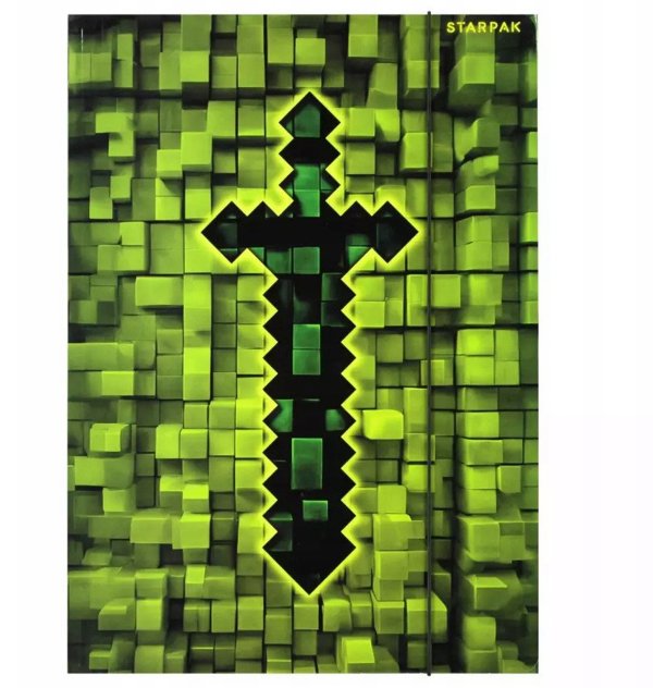 TECZKA Z GUMKA PAP A4 PIXEL GAME STK FOL10/100