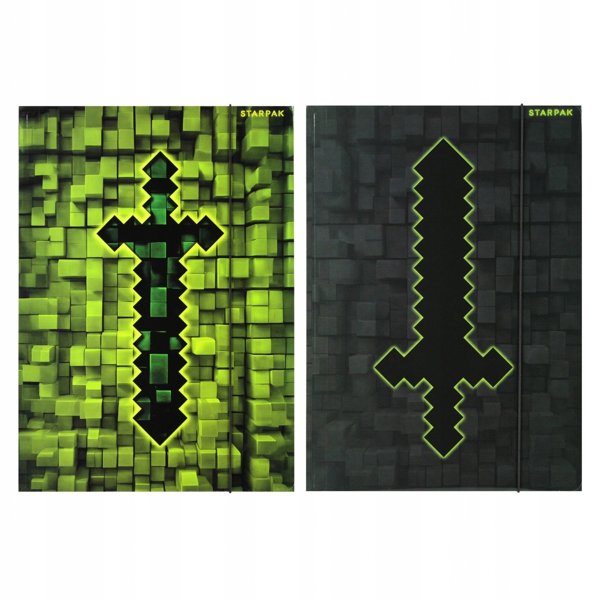 TECZKA Z GUMKA PAP A4 PIXEL GAME STK FOL10/100