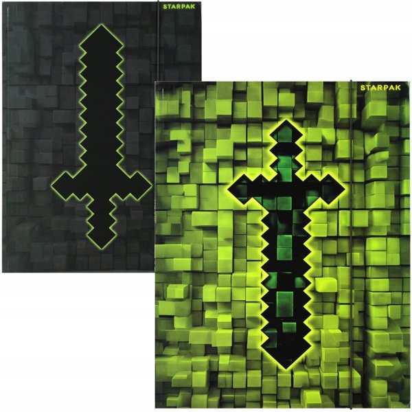 TECZKA Z GUMKA PAP A4 PIXEL GAME STK FOL10/100