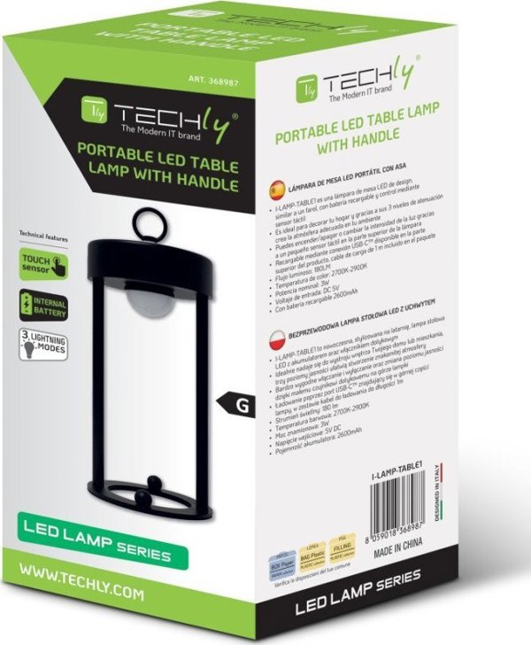 Techly Techly Ασύρματο LED φωτιστικό με κρεμαστό διακόπτη αφής