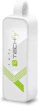 Προσαρμογέας TECHLY USB3.0 RJ45 Weiss USB Stecker Typ A am Kabel auf RJ45 Netzgeschwindigkeit 10/100/1000 MBit/s