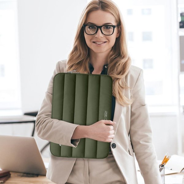 Tech-Protect Fluffy Θήκη για Laptop 15-16 ιντσών, Army Green