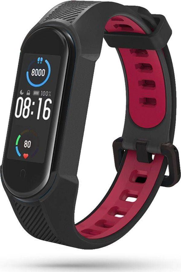 Περιβραχιόνιο Tech-Protect για Mi Band 5/6 Tech-Protect Armor Μαύρο/Κόκκινο 8300677 5903636820606