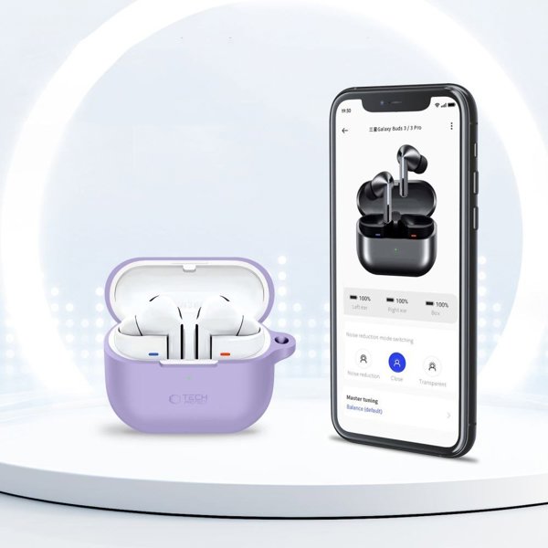 TECH-PROTECT SILICONE HOOK SAMSUNG GALAXY BUDS 3 / 3 FE / 3 PRO LAVENDER