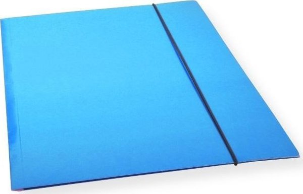 Φάκελος A4 με λάστιχο, μπλε λάκα 300gsm (10τμχ)