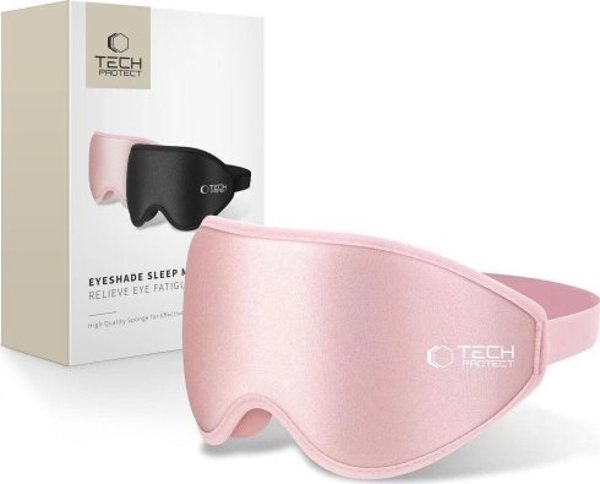 Tech-Protect Μάσκα Ύπνου Eyeshade, Ροζ/Μωβ, Άνετη Μάσκα Σκίασης Ματιών
