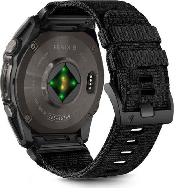 Tech-Protect Λουράκι Νάιλον Κλασικό Garmin Fenix 5x / 5x Plus / 6x / 6x Pro / 7x / 8 51mm Μαύρο
