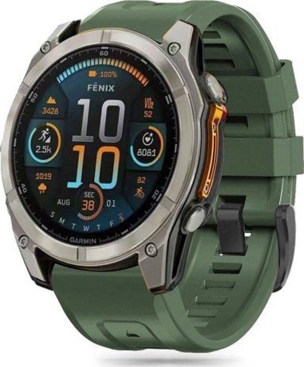Tech-Protect Λουράκι Σιλικόνης για Garmin Fenix 5S / 5S Plus / 6S / 6S Pro / 7S / 8 (43mm) - Στρατιωτικό Πράσινο