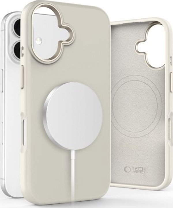 Tech-Protect Θήκη Tech-Protect Σιλικόνη Pure MagSafe Apple iPhone 16 Cosmic Latte