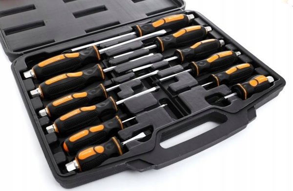 Σετ 12 τεμαχίων κατσαβιδιών κρούσης Tectake ROCKFORCE