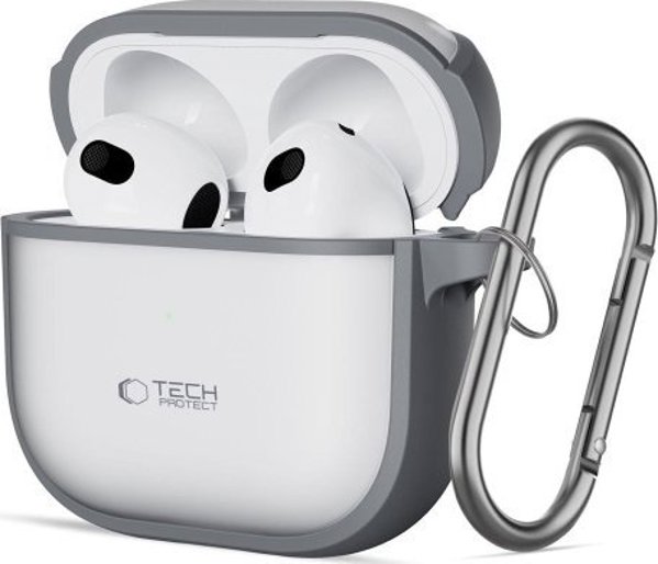 Θήκη Tech-Protect Magmat για Apple AirPods 4, Ματ Γκρι, TPU & Πολυανθρακικό