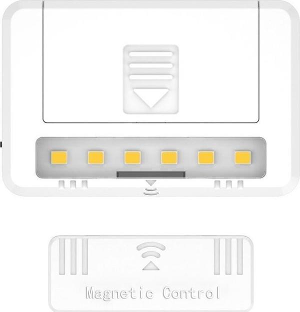 Techly Φωτιστικό LED με Μαγνητικό Διακόπτη για Ντουλάπια & Συρτάρια, 0.5W, 35lm, Θερμό Λευκό, Σετ 2 Τεμαχίων