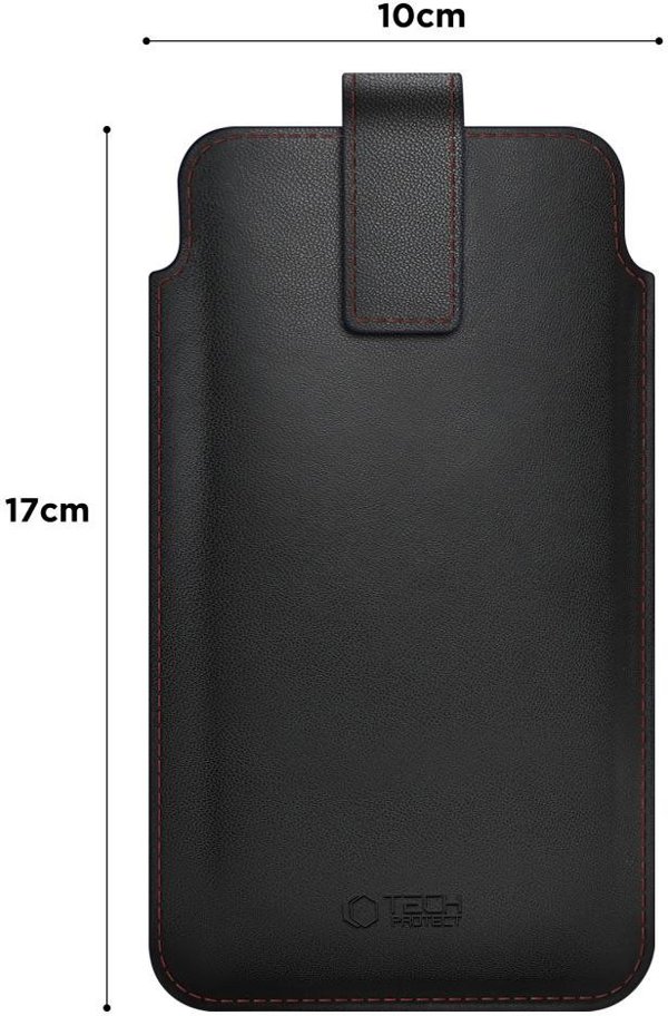 TECH-PROTECT SM65 UNIVERSAL PHONE POUCH 6.0-6.9 INCH BLACK/RED
