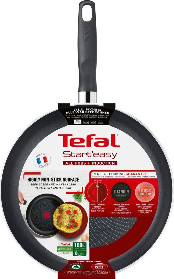 Tefal Tefal Start''easy C2670453, Στρογγυλό, Πολυχρηστικό τηγάνι, Μαύρο, Τιτάνιο, Αλουμίνιο, Thermo-Spot
