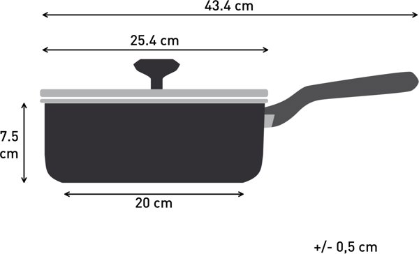 Τηγάνι Tefal Intens'Ceram με γυάλινο καπάκι 24 cm/3.2 L, μαύρο