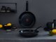 Τηγάνι Tefal Intens'Ceram με γυάλινο καπάκι 24 cm/3.2 L, μαύρο