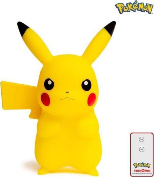 Teknofun Φωτιστικό LED Pokémon Pikachu 3D 25cm με Τηλεχειριστήριο, Κίτρινο