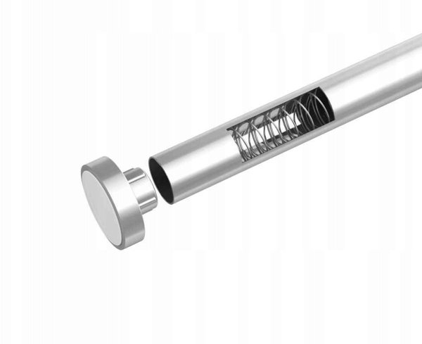 Τηλεσκοπικός ντουζιέρας κοντάρι LUZ, Ø 2,8 cm, 110-185 cm, χρώμιο, WENKO