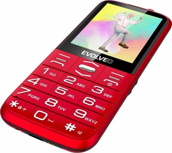 Κινητό τηλέφωνο Evolveo EVOLVEO EasyPhone XO, κινητό τηλέφωνο για ηλικιωμένους με βάση φόρτισης, κόκκινο