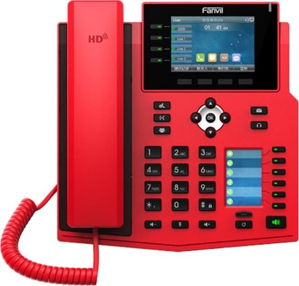 Τηλέφωνο Fanvil Fanvil X5U-R τηλέφωνο VoIP Μαύρο, Κόκκινο 16 γραμμές Wi-Fi