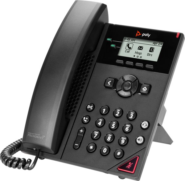 Τηλέφωνο Poly POLY 2-γραμμών IP VVX 150 με υποστήριξη τροφοδοσίας PoE