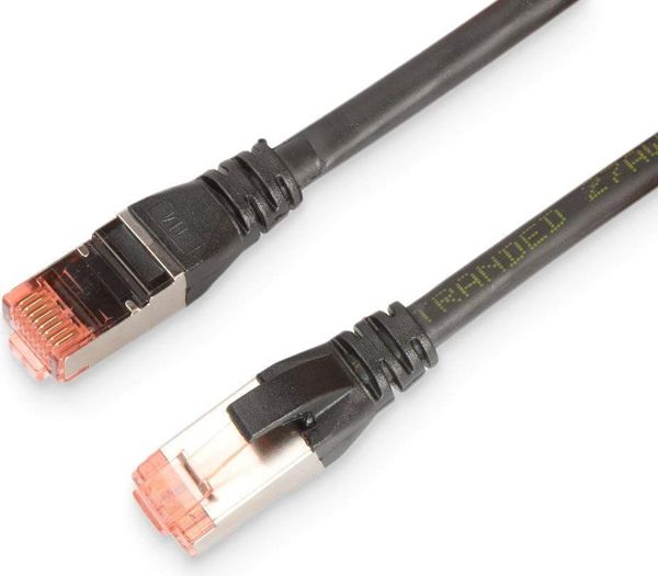 Telegärtner Καλώδιο Patch, S/FTP, PiMF, Cat 6A (ISO/IEC), μαύρο, 7,5 m (L00004A0060)