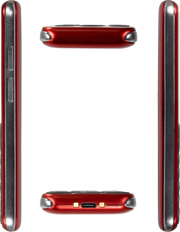 Smartfon Evolveo EVOLVEO EasyPhone LT, κινητό τηλέφωνο για ηλικιωμένους με βάση φόρτισης, κόκκινο