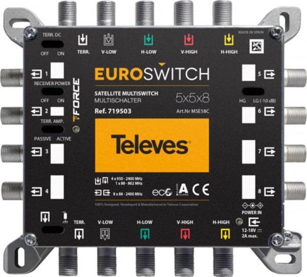 Televes EuroSwitch Televes 5x5x8 ref. 719503
