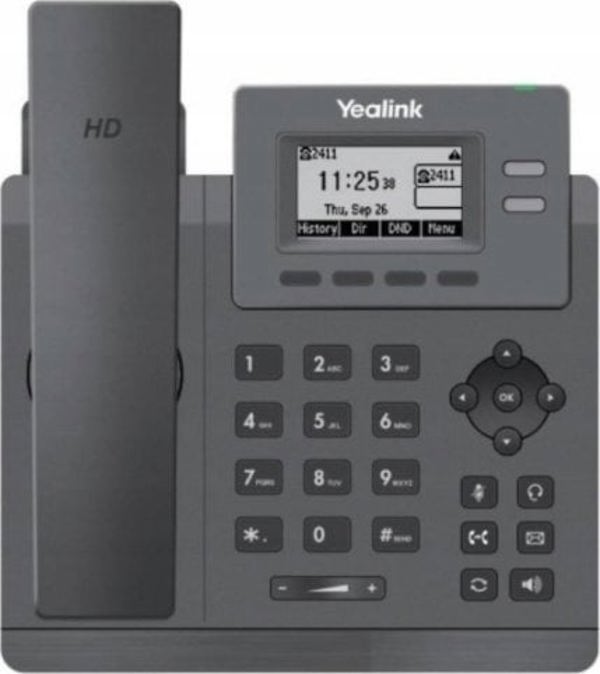 Yealink SIP-T31P IP Τηλέφωνο Γραφείου, 2 Γραμμές, PoE, Χωρίς Τροφοδοτικό