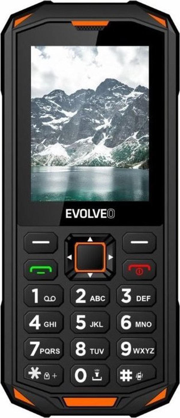 Smartphone Evolveo EVOLVEO StrongPhone Z6, αδιάβροχο ανθεκτικό Dual SIM τηλέφωνο, μαύρο-πορτοκαλί