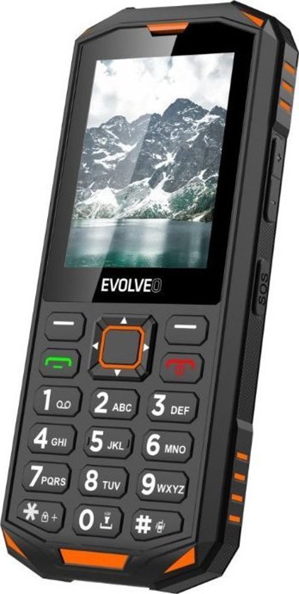 Smartphone Evolveo EVOLVEO StrongPhone Z6, αδιάβροχο ανθεκτικό Dual SIM τηλέφωνο, μαύρο-πορτοκαλί