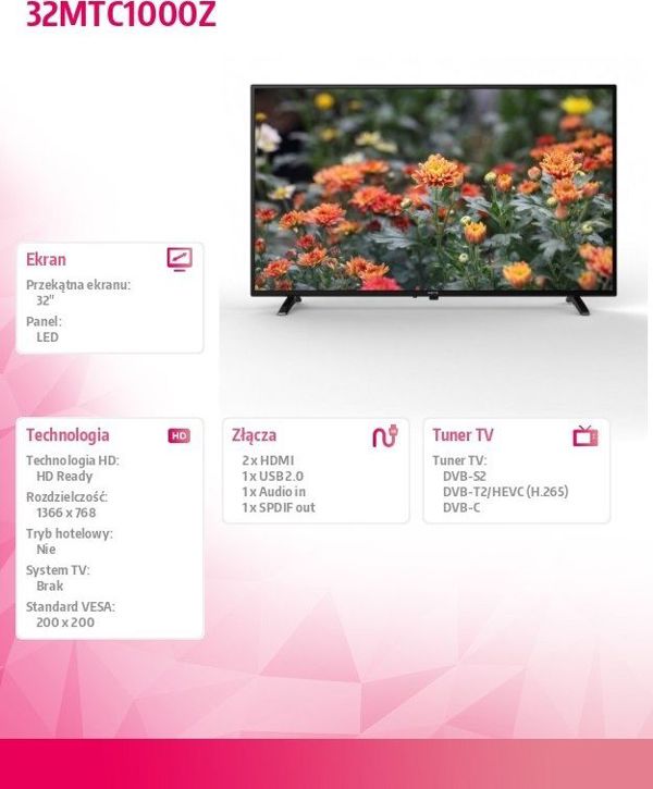 Τηλεόραση Metz 32MTC1000Z LED 32'' HD Ready