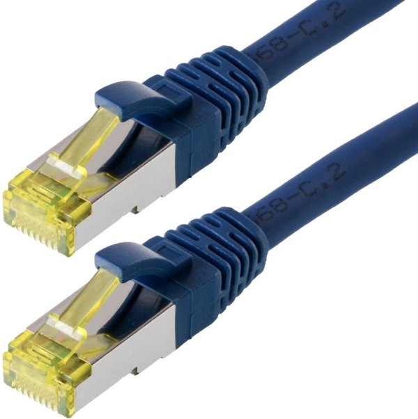 Telegärtner Καλώδιο Patch, S/FTP, PiMF, Cat 6A (ISO/IEC), μπλε, 7,5 m (L00004A0057)