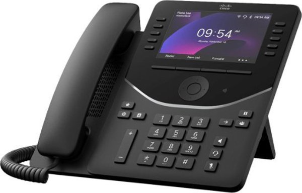 Telefon Cisco Cisco Desk Phone 9861 - VoIP-Telefon - mit Trusted Platform Module (TPM) 2.0 mit Rufnummernanzeige/Anklopffunktion - IEEE 802.11a/b/g/n/ac (Wi-Fi) / Bluetooth 5.2 LE - SIP, RTCP, RTP, SRTP, SDP - 130 lines - Carbon Black