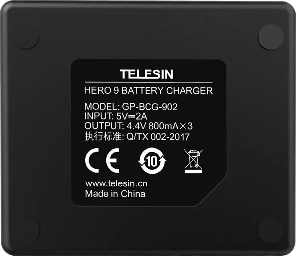 Φορτιστής Telesin + 2x Μπαταρία Για Gopro Hero 9