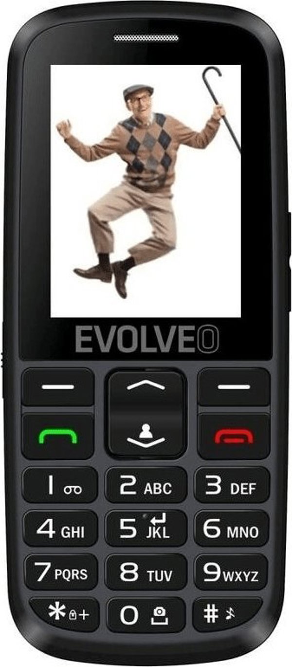 Κινητό τηλέφωνο Evolveo EVOLVEO EasyPhone EG, κινητό τηλέφωνο για ηλικιωμένους με βάση φόρτισης, μαύρο