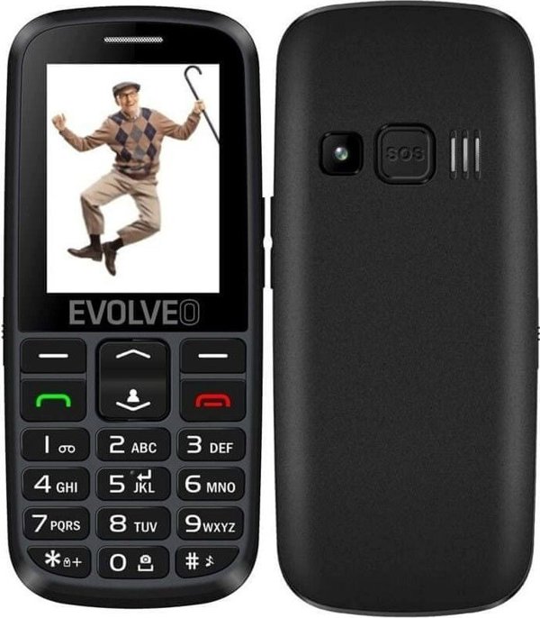 Κινητό τηλέφωνο Evolveo EVOLVEO EasyPhone EG, κινητό τηλέφωνο για ηλικιωμένους με βάση φόρτισης, μαύρο