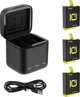 Φορτιστής τριών καναλιών Telesin Box για GoPro Hero 9 / Hero 10 + 3 μπαταρίες (GP-BNC-902-B)