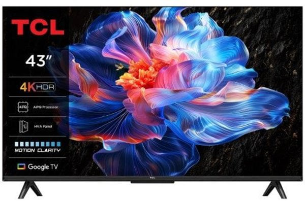 Τηλεόραση TCL 43P69K LED 43'' 4K Ultra HD Google TV Dolby AC4 DVB-T2 Μαύρο