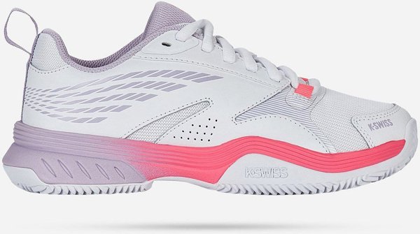 Tennis shoes for ladies K-SWISS SPEEDEX CLAY white/orchid petal EU40