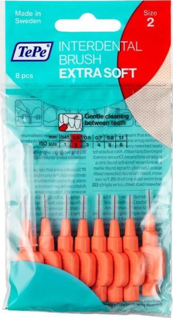 TePe Extra Soft 0,5 mm Βουρτσάκι για μεσοδόντια διαστήματα 8τμχ