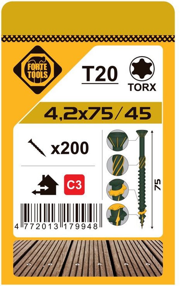ΒΙΔΑ ΒΕΡΑΝΤΑΣ T20 4.2X75 ΠΡΑΣΙΝΟ (200)