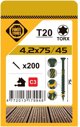 ΒΙΔΑ ΒΕΡΑΝΤΑΣ T20 4.2X75 ΠΡΑΣΙΝΟ (200)