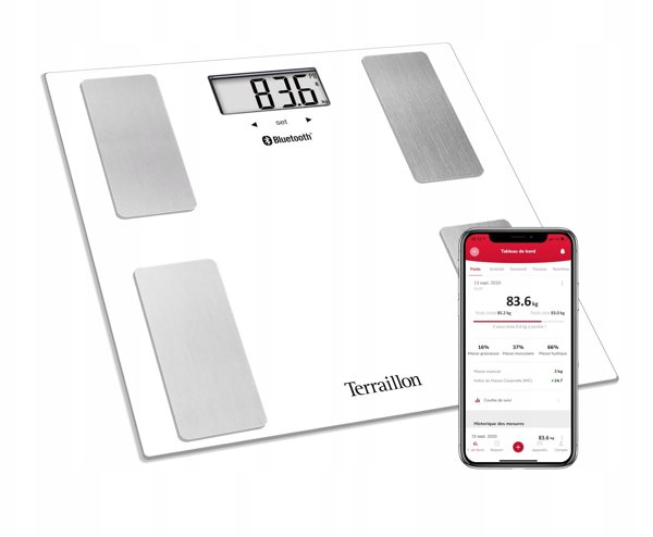 Ζυγαριές προσωπικού βάρους TERRAILLON 15433 Smart Connect Λευκές και bo