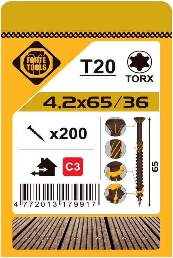 ΒΙΔΑ ΒΕΡΑΝΤΑΣ T20 4.2X65 ΚΑΦΕ (200)